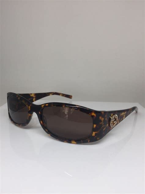 Vintage 90's Gucci GG/ 2526/S Sunglasses With Rhinestones 